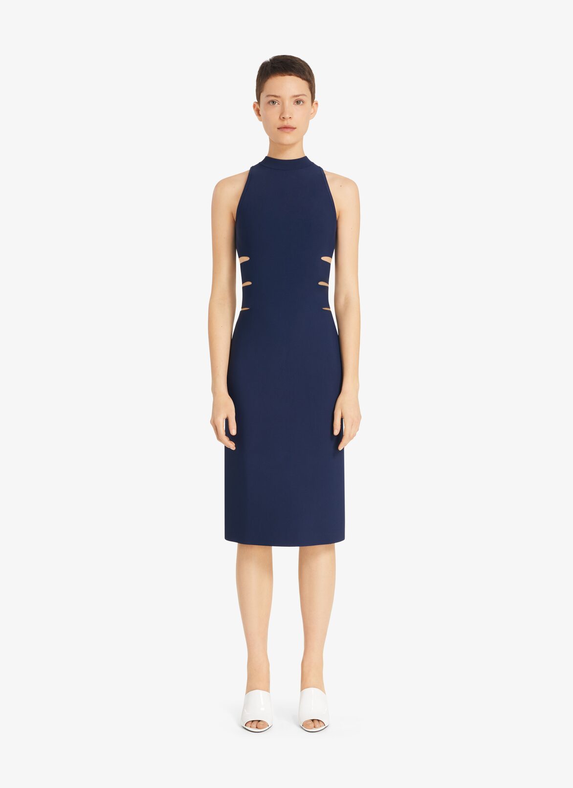 Sleeveless knit tube dress ALAÏA MARINE SLEEVELESS KNIT TUBE DRESS